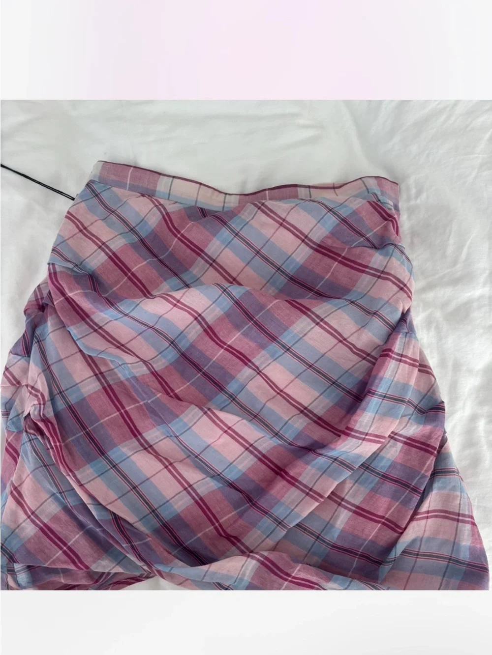 Isabel Marant Étoile Jupe Birdy pink plaid skirt